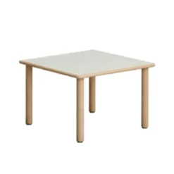 TAVOLO QUADRATO PIANO LATTE 64X64X40H