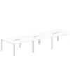 Tavolo riunione 3 settori, piani in melaminico 420X140X74,8H cm