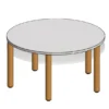 Tavolo rotondo 100x46H cm