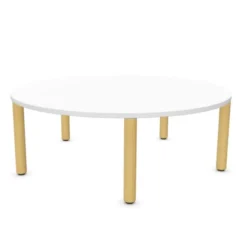 Tavolo rotondo 130x130x46H cm - latte struttua faggio