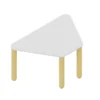 Tavolo trapezio 94x62x46H cm color latte struttura faggio