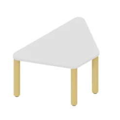 Tavolo trapezio 94x62x46H cm color latte struttura faggio