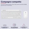Trust Lyra - Tastiera e mouse wireless ricaricabili - Fino a 3 dispositivi WL/BT - bianco