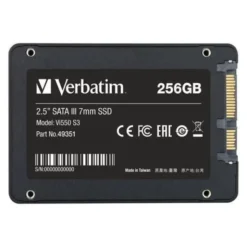 VERBATIM 256GB SATA3 2.5 SSD 7MMVI550