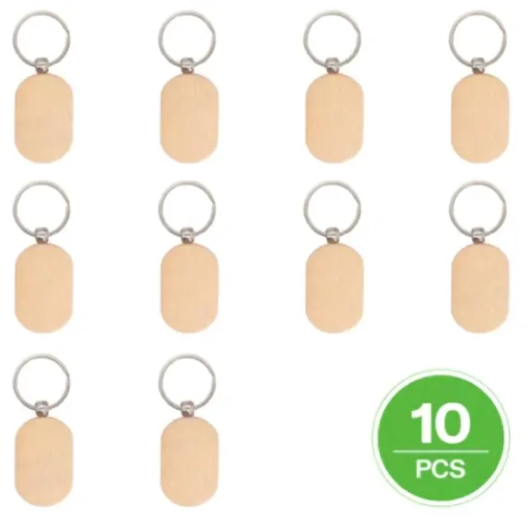 xTool Portachiavi legno rettangolo arrotondato - 10pz