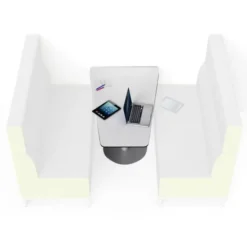 Zioxi tavolo alto Wedge 120x60x72h (HPL) - WHITE